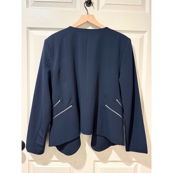 NWOT SCAPA Lauren Perre Navy Jacket Blazer Zippered Women 16 Career Canada - Picture 4 of 12